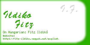 ildiko fitz business card